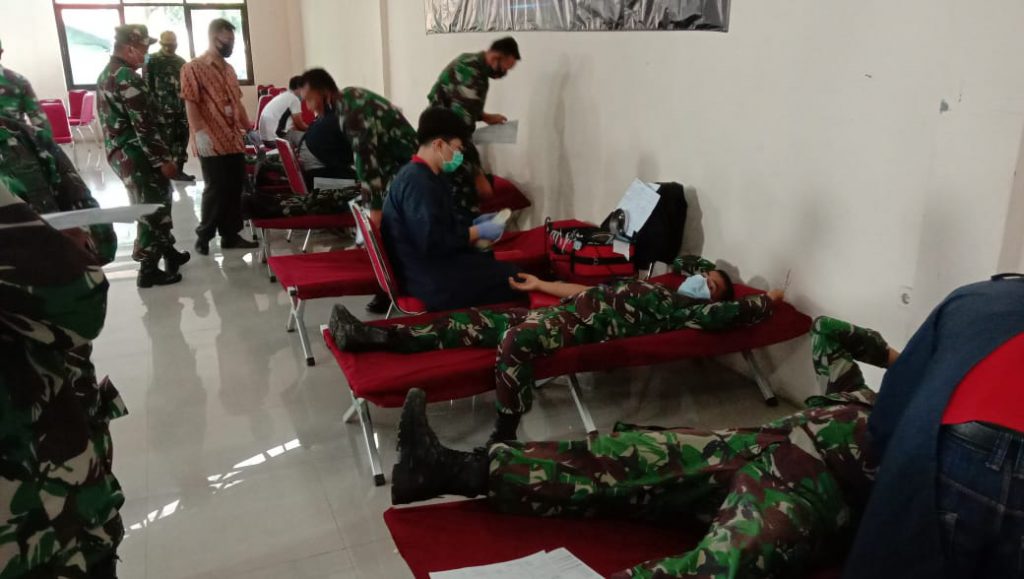 Memperingati Hut TNI ke -75 Kodim 0611 Garut Laksanakan Bhakti Sosial Donor Darah