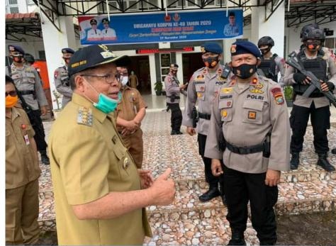 Tim Pengamanan PILKADA Kabupatèn Nias Barat 2020 Di Sambut Bupati.