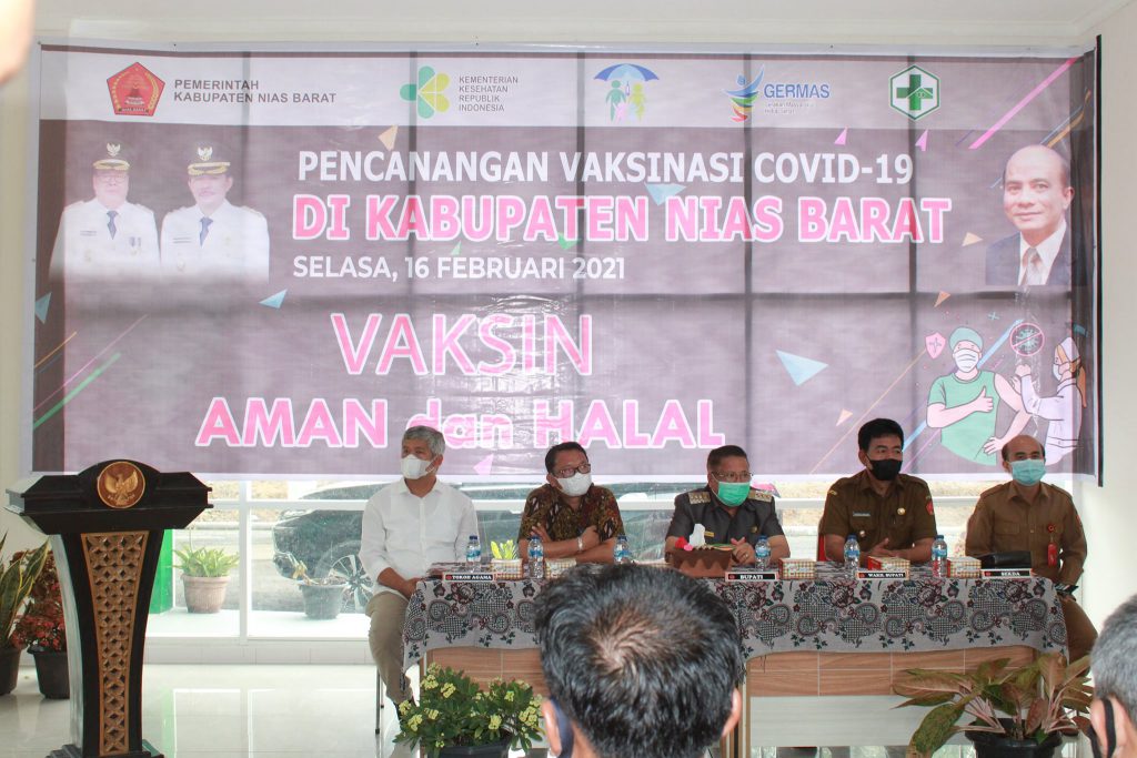 Pemkab Nias Barat Laksanakan Launching Vaksin Covid-19.