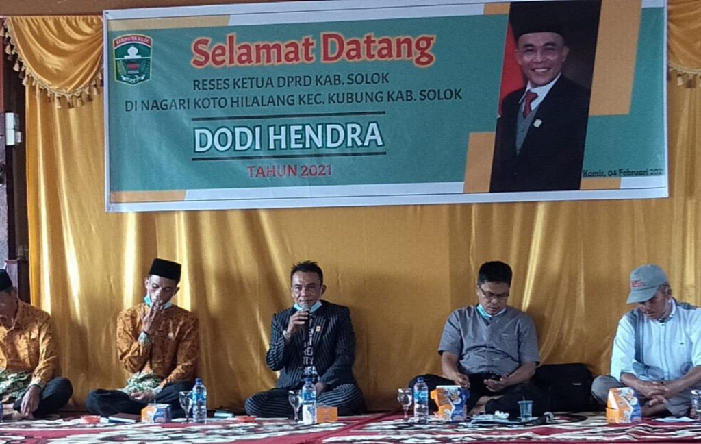 Reses Ketua DPRD Kab Solok, Wali Nagari Selayo, Jangan Bebani Nagari Dengan Kegiatan Dinas