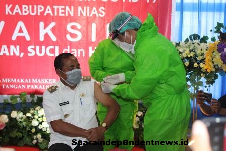 Pemkab Nias Laksanakan suntikan Vaksin Covid-19 di wilayah Kabupaten Nias.