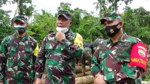 Mabes TNI dari Staf Teritorial TNI AD  Tinjau Lokasi TMMD Ke-110 Kodim 0213/Nias.